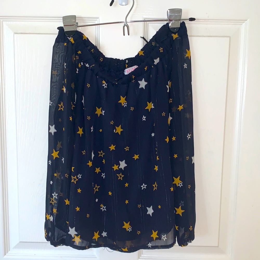 Agaci Star and Moon Celestial Sheer Blouse